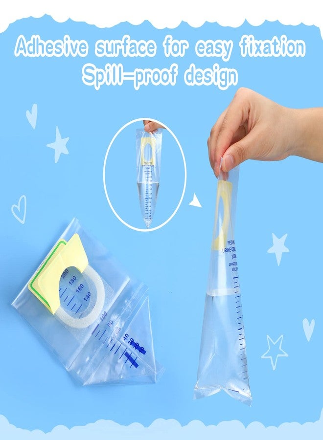 Sosation 20 Pcs Pediatric Urine Bag Collectors Clear Urine Catcher Pouch Individual Pee Bags Disposable Pediatric Collectors Adhesive Surface Spill Proof Baby Pee Bag for Kids Collection - Image 2